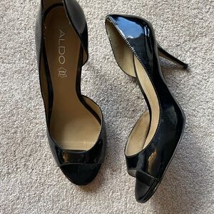 Aldo Black Patent Leather Stiletto Heels